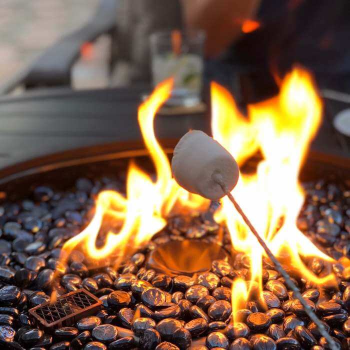 fire pit outdoor kitchen